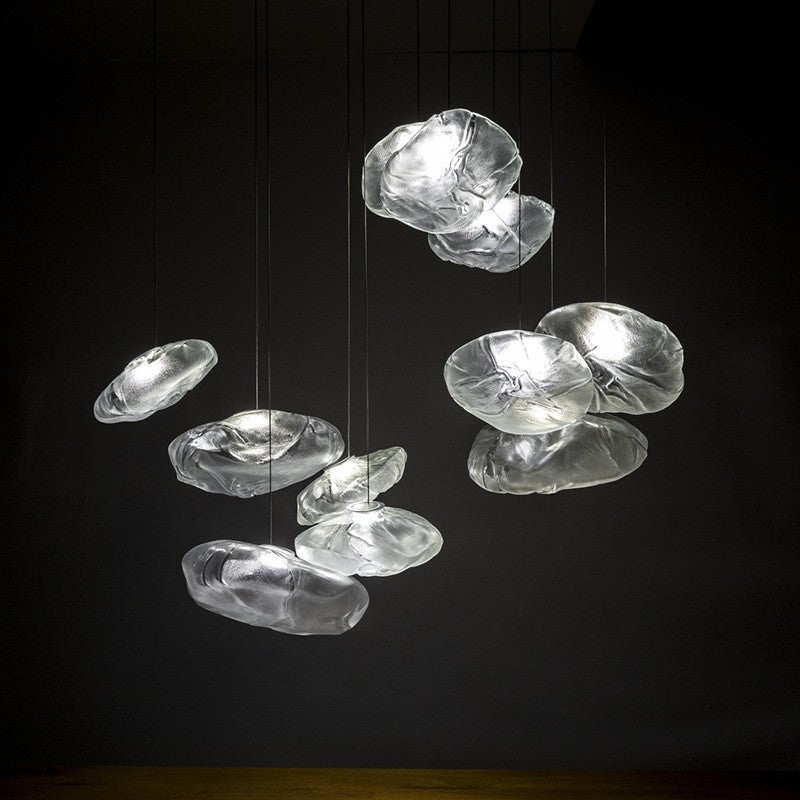 Lampadario decorativo in vetro di lusso postmoderno