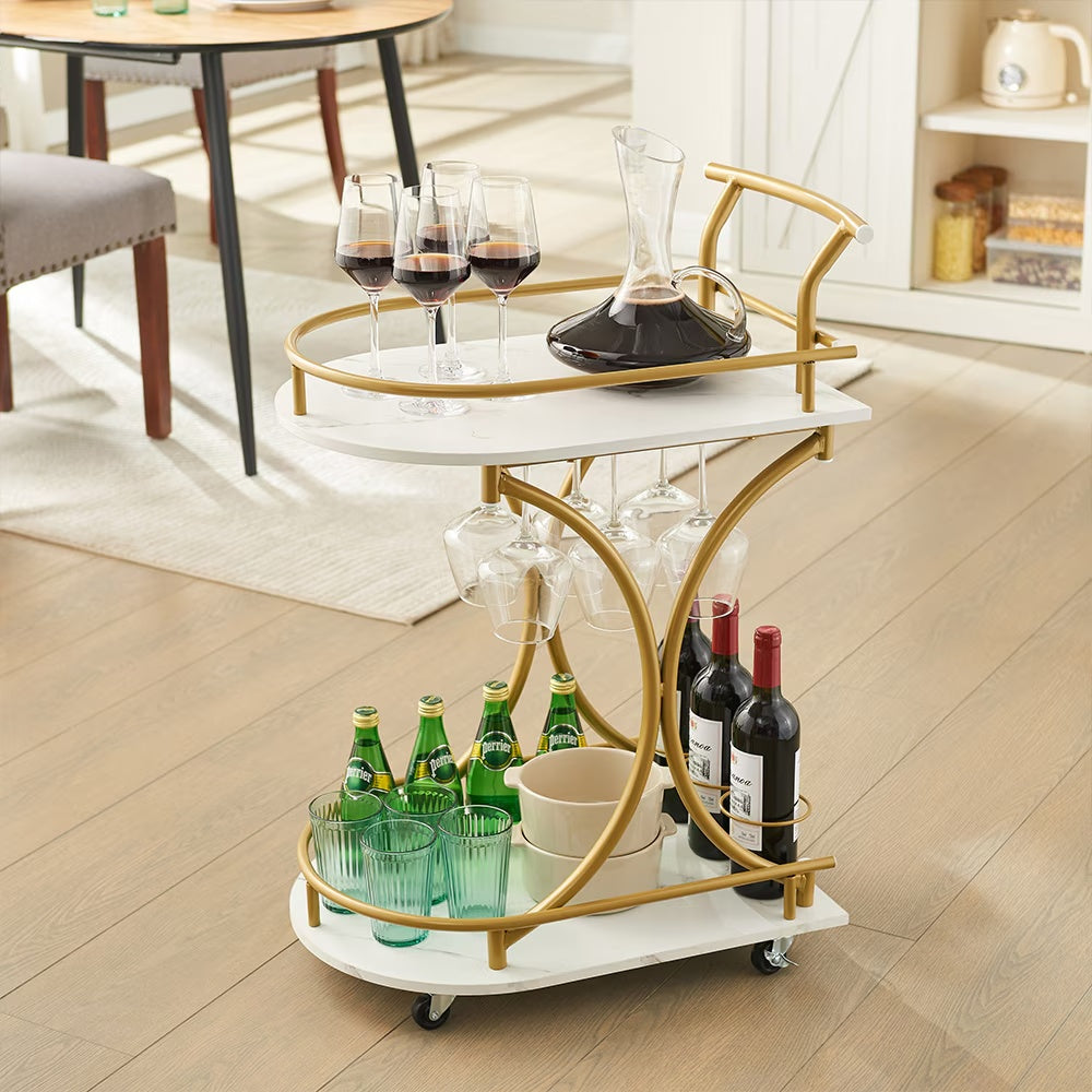 Mobile Bar Serving Cart