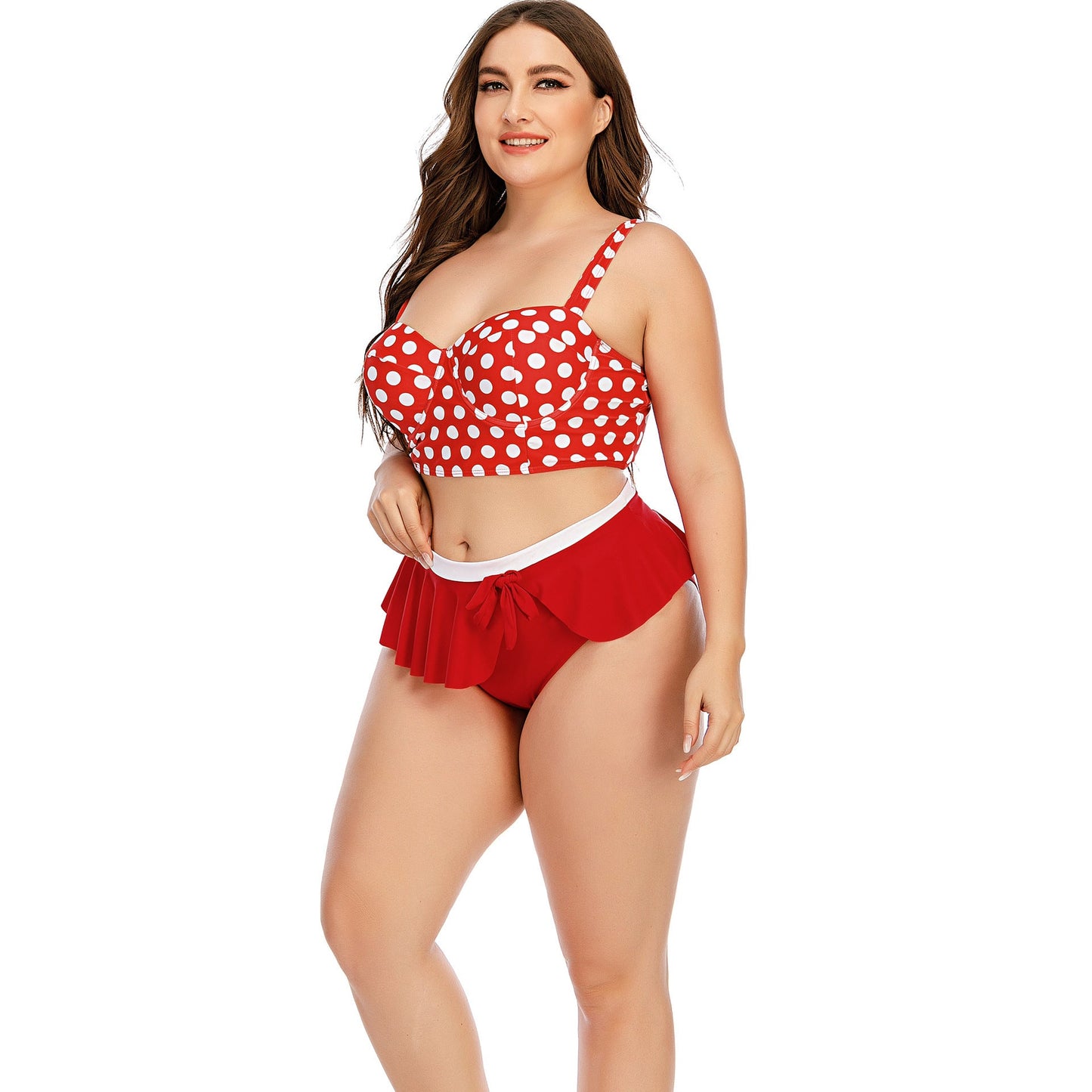 Large Plus Size Swimwear Female Push Up Bikini With Wave Women Bikini Set Two Pieces Swimsuit Bathing Suit Swim Beach Dress TEZZONMAART