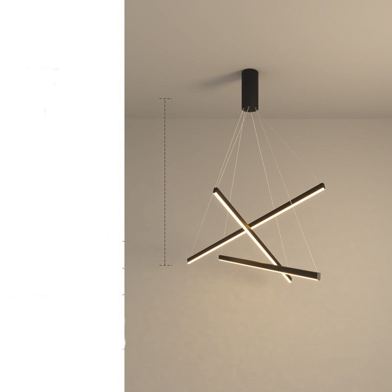 Lampadario moderno semplice per atmosfera, piccolo appartamento di lusso, lampade vuote per scuola superiore