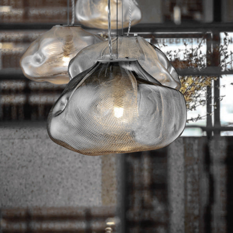 Lampadario decorativo in vetro di lusso postmoderno