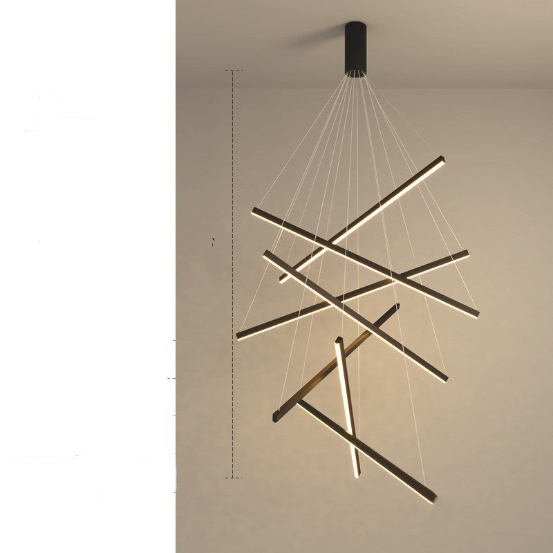 Lampadario moderno semplice per atmosfera, piccolo appartamento di lusso, lampade vuote per scuola superiore