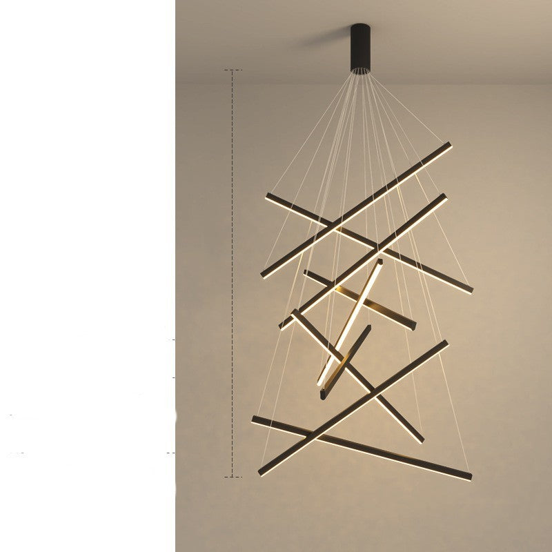 Lampadario moderno semplice per atmosfera, piccolo appartamento di lusso, lampade vuote per scuola superiore