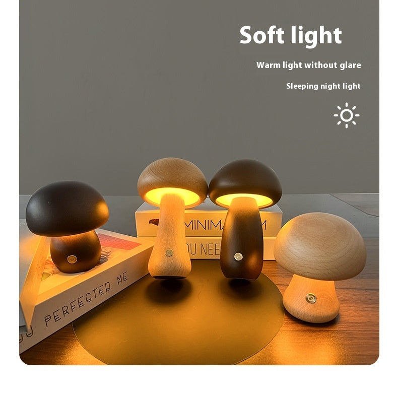 Lampada da comodino per camera da letto con decorazione a fungo, regalo creativo