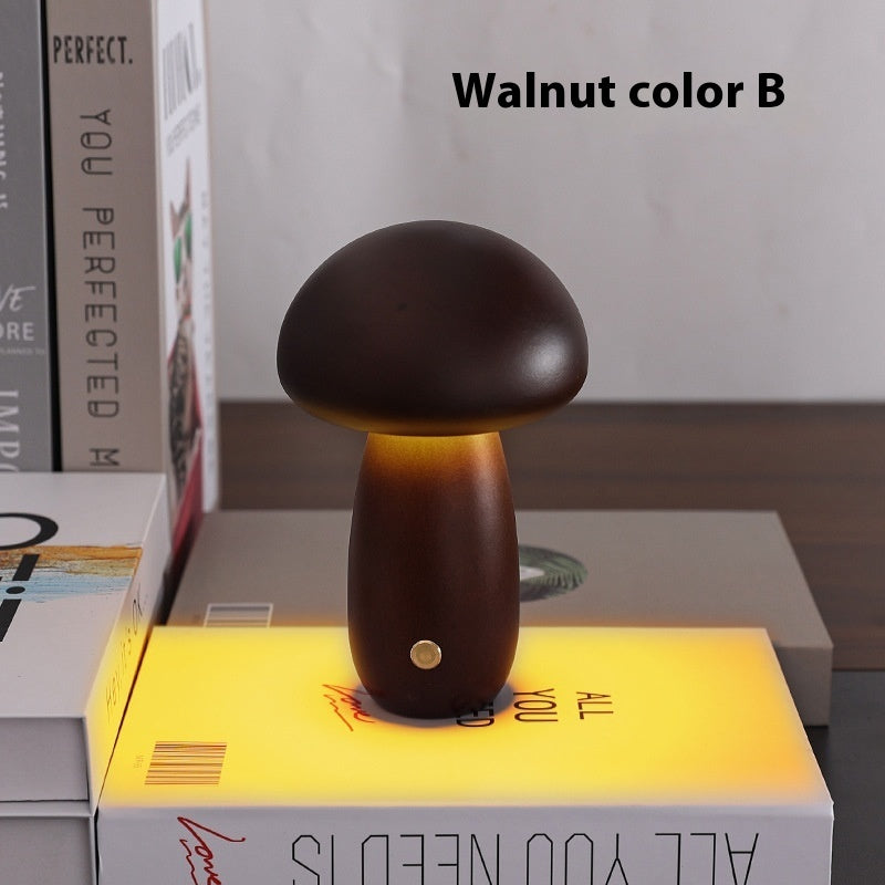 Lampada da comodino per camera da letto con decorazione a fungo, regalo creativo