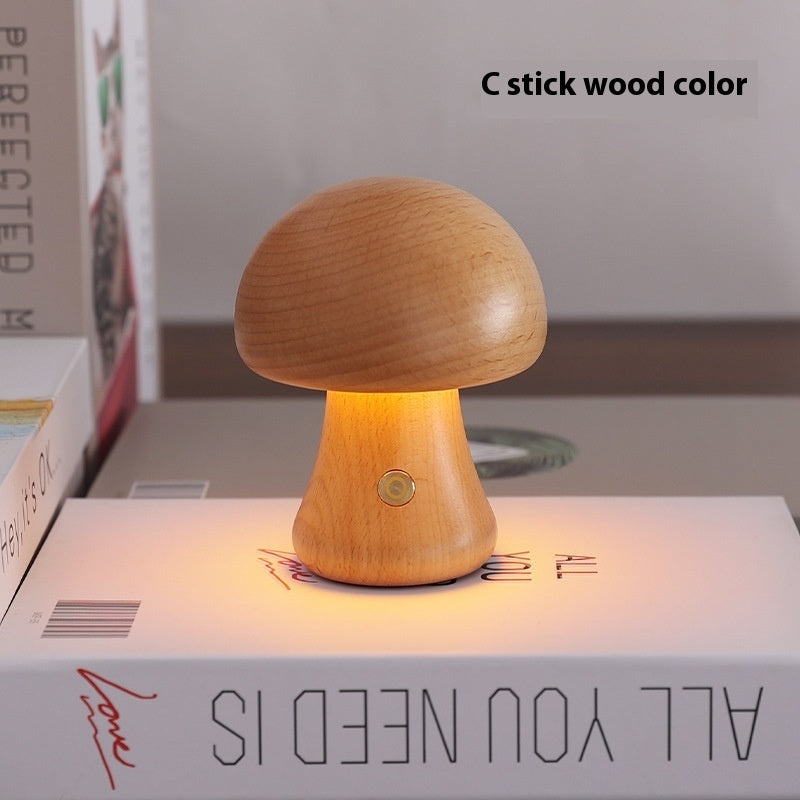 Lampada da comodino per camera da letto con decorazione a fungo, regalo creativo