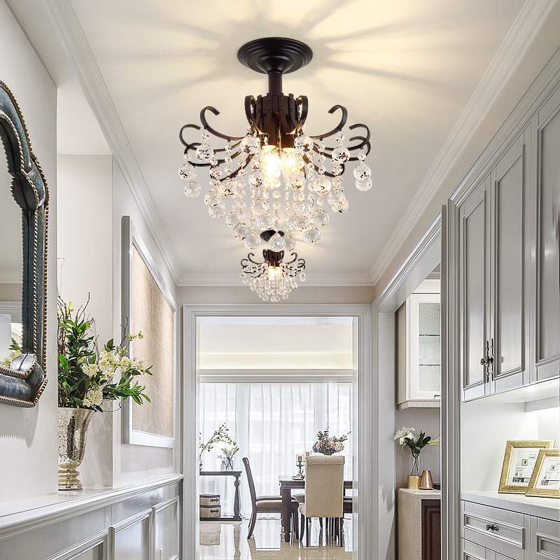 Lampadario di cristallo di lusso europeo per piccoli ristoranti americani