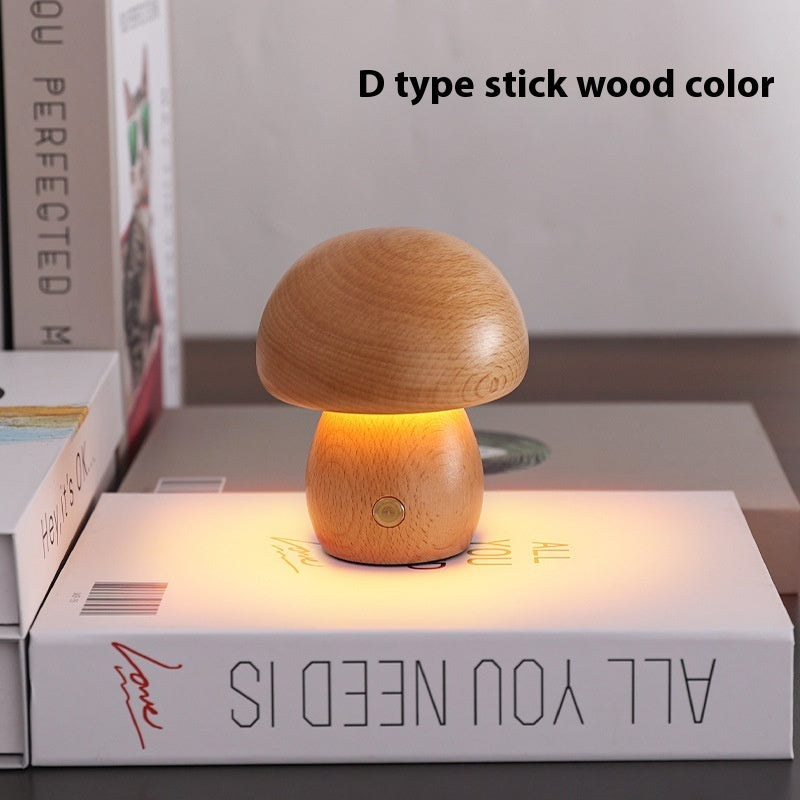 Lampada da comodino per camera da letto con decorazione a fungo, regalo creativo