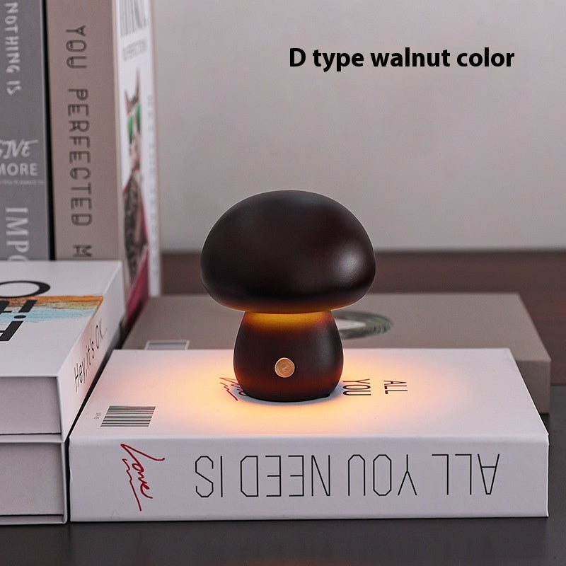Lampada da comodino per camera da letto con decorazione a fungo, regalo creativo