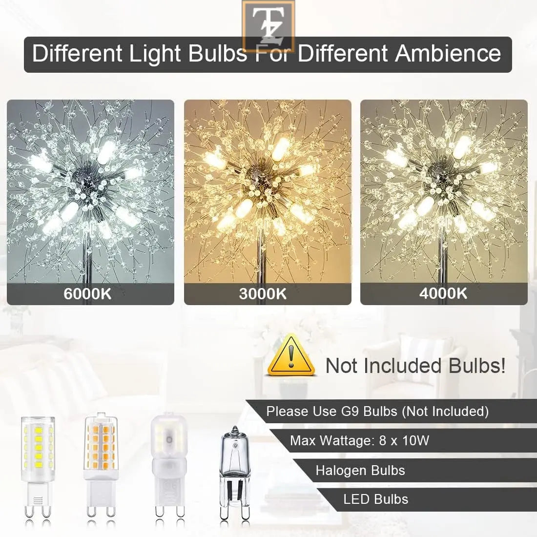 Bedroom Crystal Floor Lamp,,69 Inch High Pole Lamp,Modern Room Decorative Floor Lamp,Includes 32 Fireworks Crystal Suspenders, Chrome Finish Unavailable Platforms- Welfel