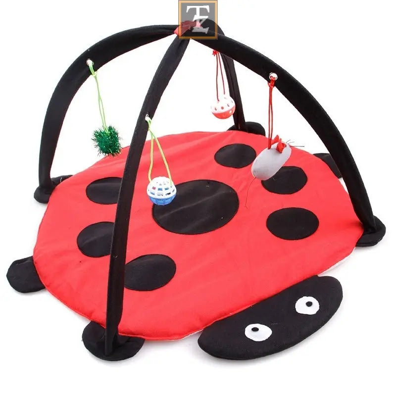 Cartoon Cat Play Tent Multifunctional Cat Hammocks Kitten Sleep Bed Foldable Cat Mat with Balls Cat Play House Toy