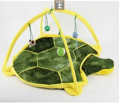 Cartoon Cat Play Tent Multifunctional Cat Hammocks Kitten Sleep Bed Foldable Cat Mat with Balls Cat Play House Toy