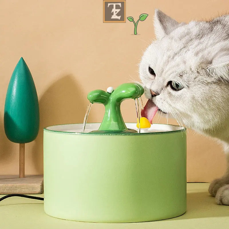 Cat Drinking Fountain