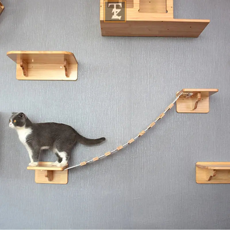 Cat climbing frame solid wood