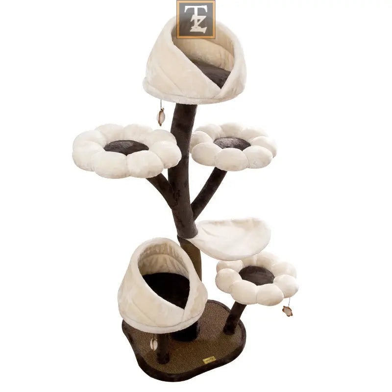 Flower Cat's Nest Platform Grasping Board Integrated Climbing Frame