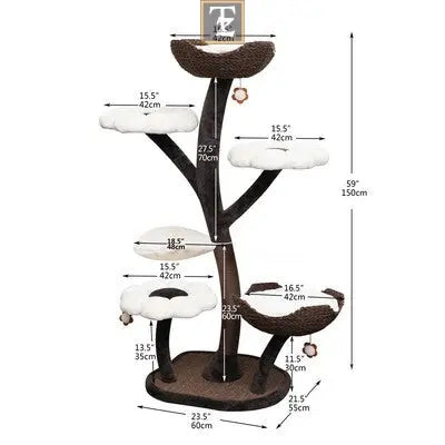 Flower Cat's Nest Platform Grasping Board Integrated Climbing Frame