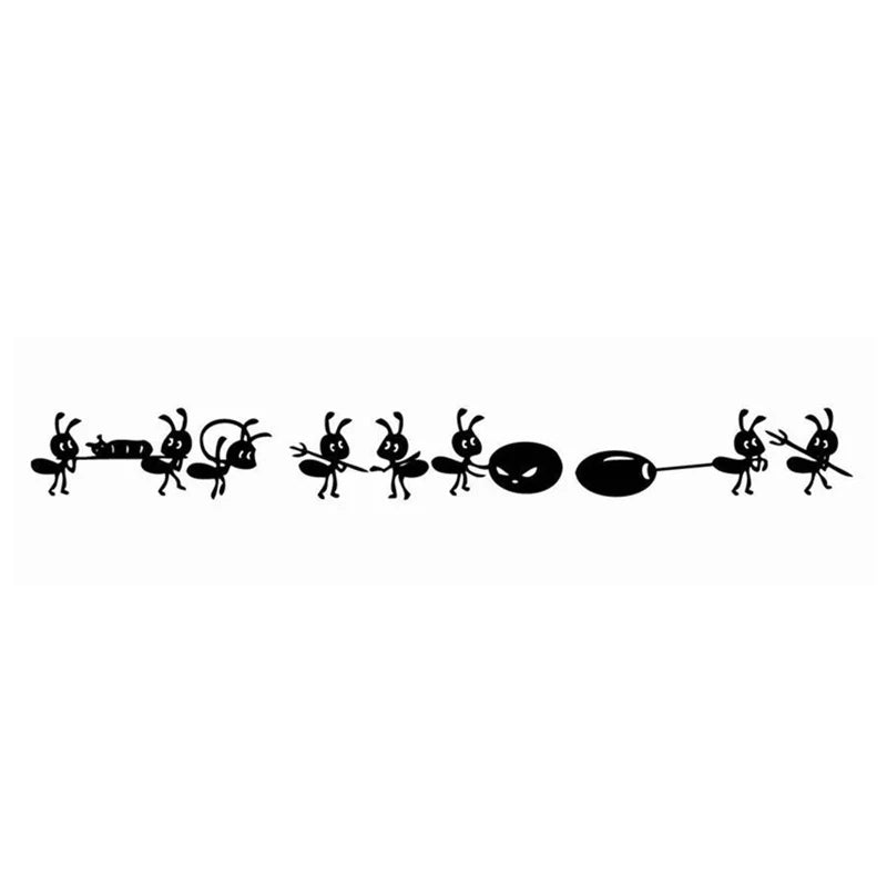 Cartoon Black Ants Move Wall Sticker For Children's Rooms Home Decor Glass Windows Decoration Poster Mural Art Decals Stickers
