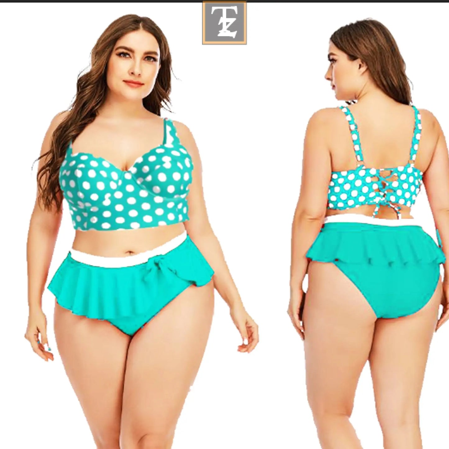 Large Plus Size Swimwear Female Push Up Bikini With Wave Women Bikini Set Two Pieces Swimsuit Bathing Suit Swim Beach Dress