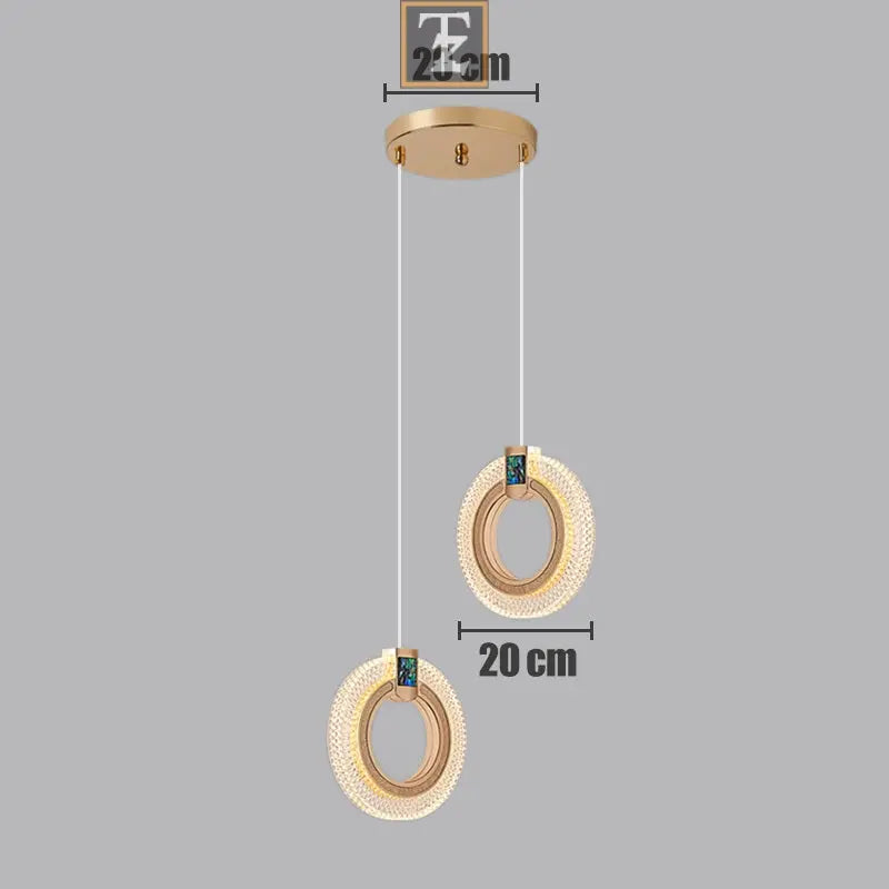 Light Luxury Postmodern Extremely Simple Head Small Chandelier Routine Essentials Studio