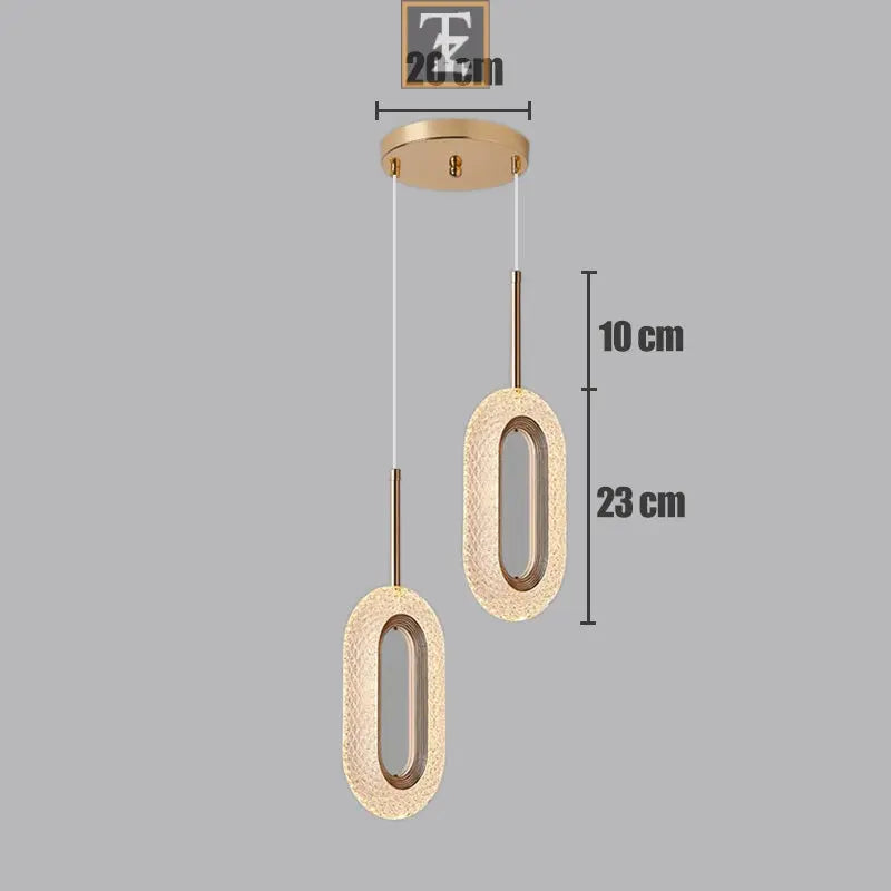 Light Luxury Postmodern Extremely Simple Head Small Chandelier Routine Essentials Studio