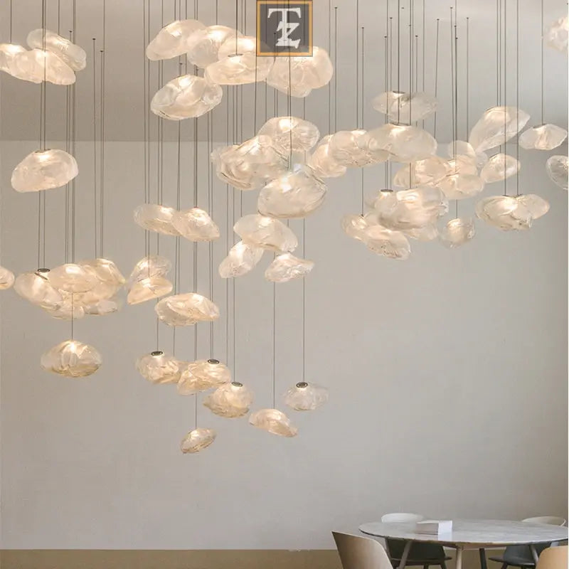 Postmodern Light Luxury Glass Decorative Chandelier Routine Essentials Studio