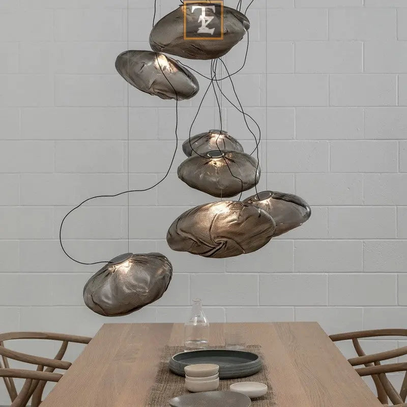 Postmodern Light Luxury Glass Decorative Chandelier Routine Essentials Studio