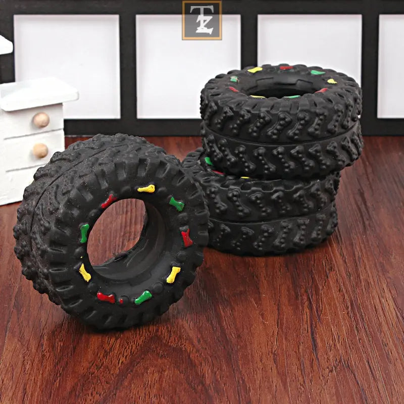 Small Tire Pet Vocalizations Glue Dog Toys