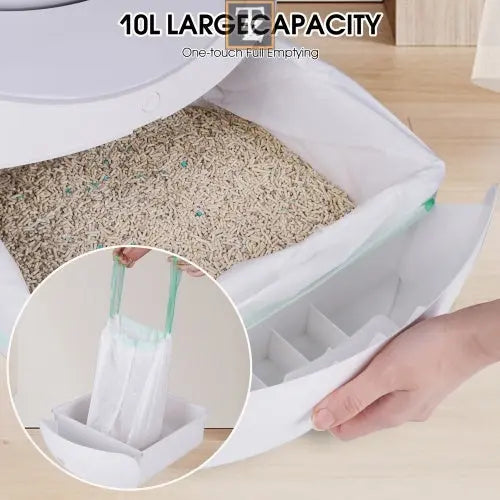 Smart Automatic Litter Box App Controls 4G WiFi, Double Deodorization