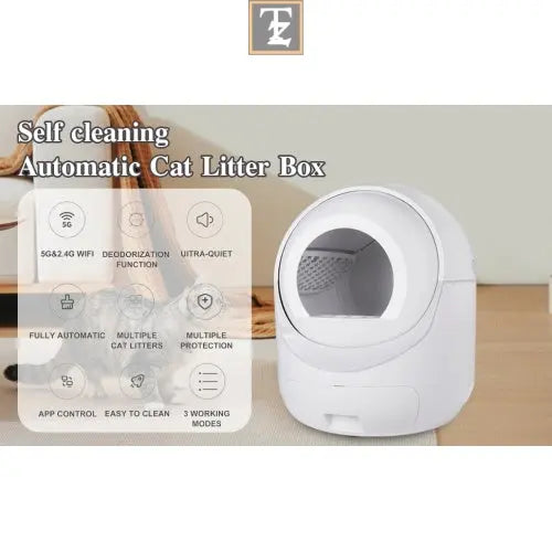 Smart Automatic Litter Box App Controls 4G WiFi, Double Deodorization