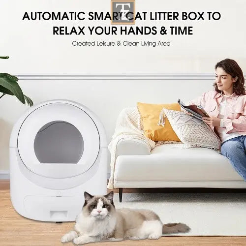 Smart Automatic Litter Box App Controls 4G WiFi, Double Deodorization