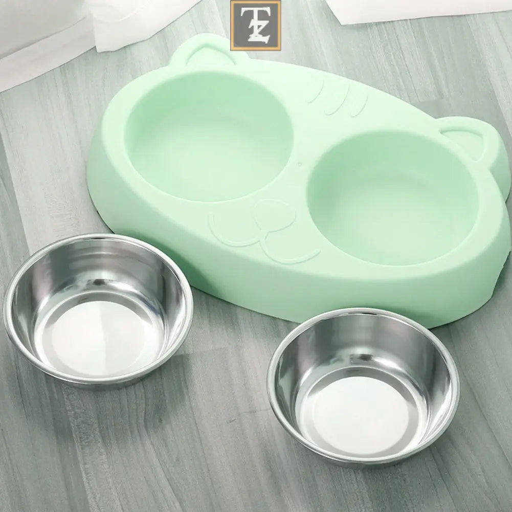 Stainless Steel Bowls With Non-Slip Resin Station