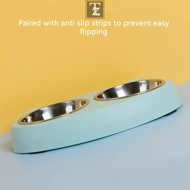Stainless Steel Bowls With Non-Slip Resin Station