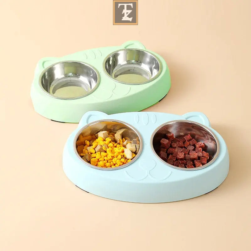 Stainless Steel Bowls With Non-Slip Resin Station