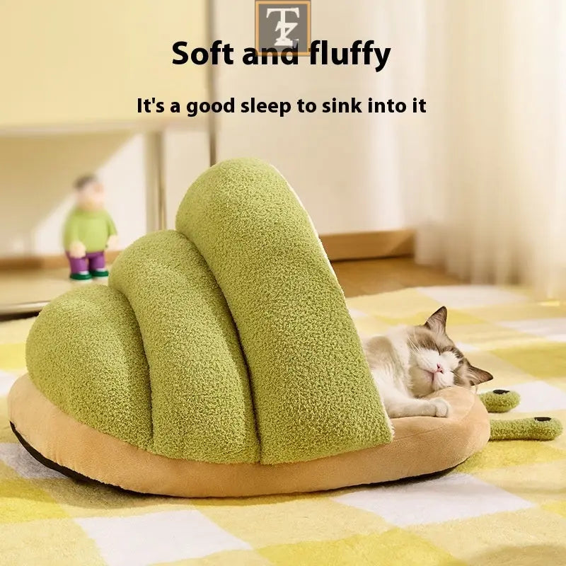 Warm Cat Semi-closed Snail Slippers Nest Pet Products