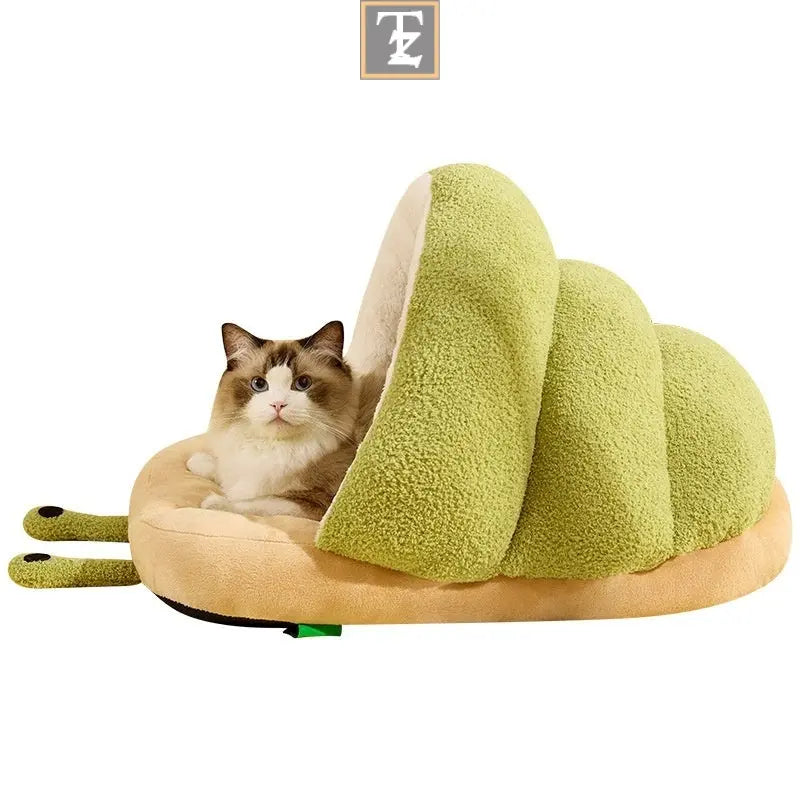 Warm Cat Semi-closed Snail Slippers Nest Pet Products