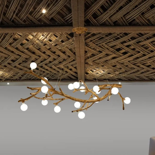 Lampadario da ristorante Luci decorative a forma di ramo di albero Lampade a vento giapponesi Wabi-sabi Zen