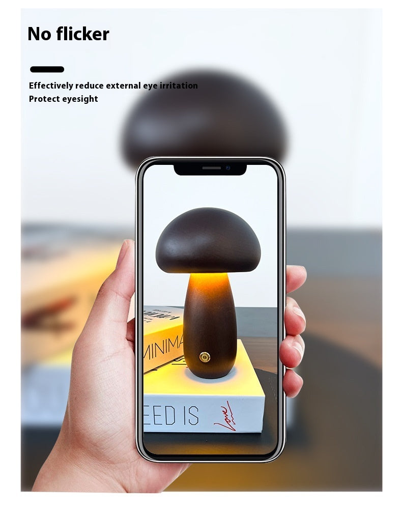 Lampada da comodino per camera da letto con decorazione a fungo, regalo creativo