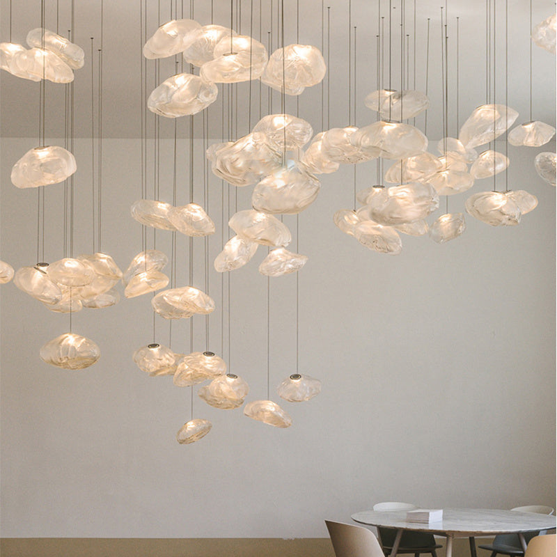 Lampadario decorativo in vetro di lusso postmoderno