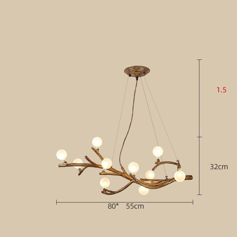 Lampadario da ristorante Luci decorative a forma di ramo di albero Lampade a vento giapponesi Wabi-sabi Zen