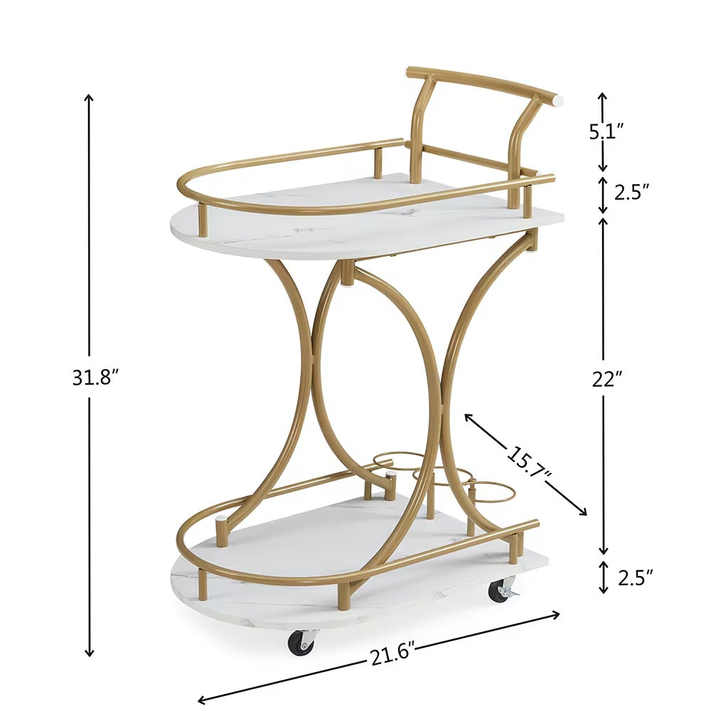 Mobile Bar Serving Cart