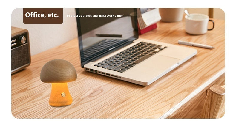 Lampada da comodino per camera da letto con decorazione a fungo, regalo creativo