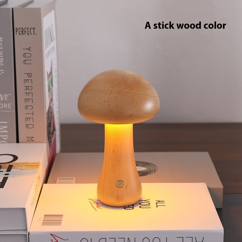 Lampada da comodino per camera da letto con decorazione a fungo, regalo creativo