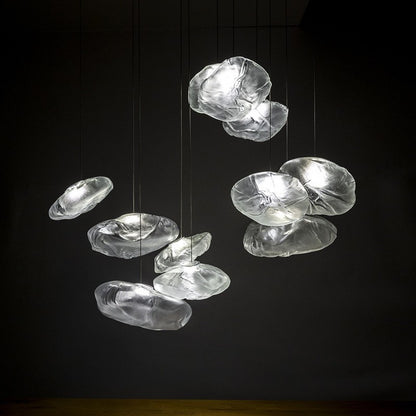 Lampadario decorativo in vetro di lusso postmoderno