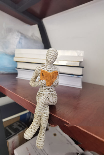 Reading Woman Thinker Resin Statue