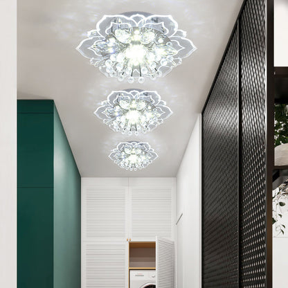 Piccola lampada di cristallo Lampada da corridoio Lampada da soggiorno moderna e minimalista