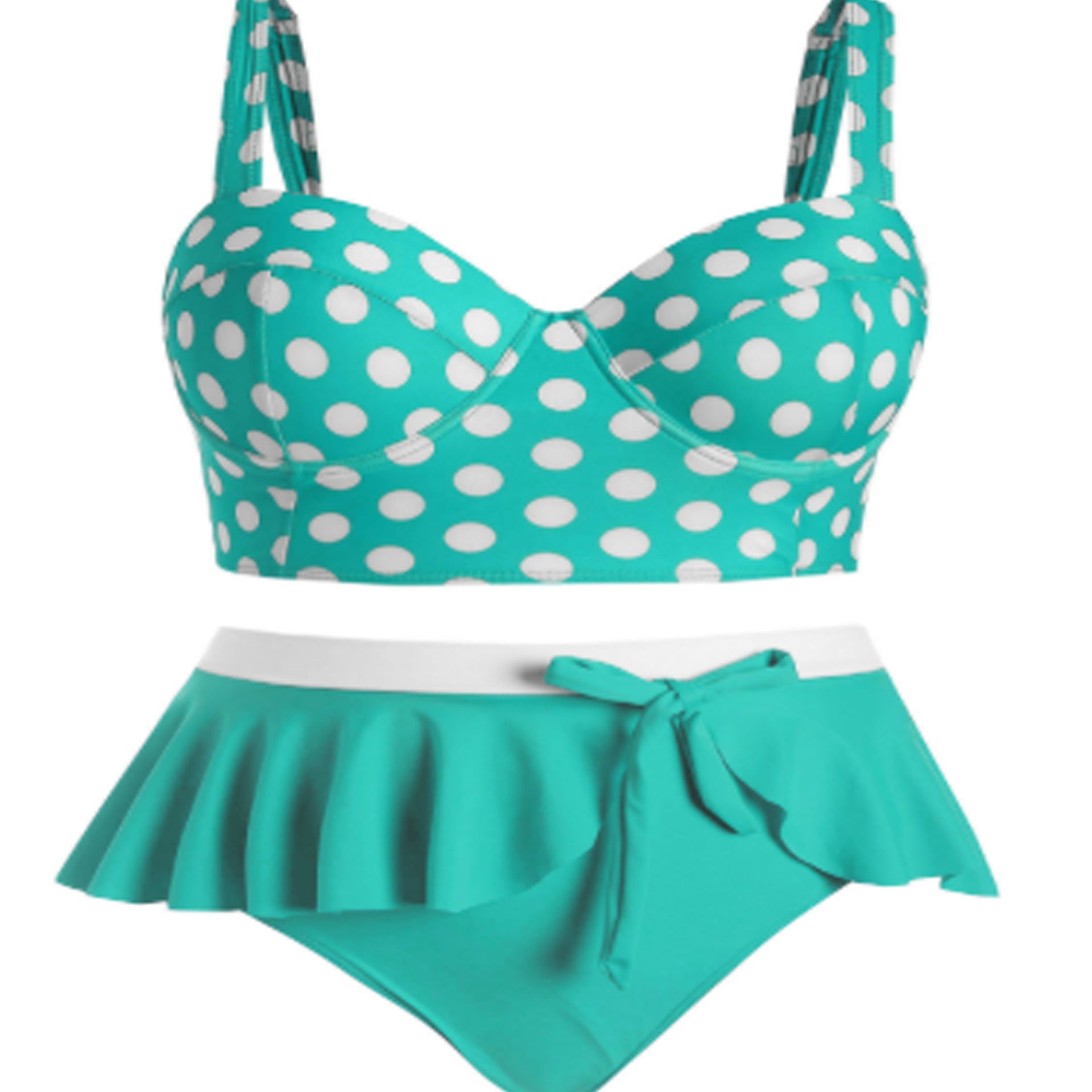 Large Plus Size Swimwear Female Push Up Bikini With Wave Women Bikini Set Two Pieces Swimsuit Bathing Suit Swim Beach Dress TEZZONMAART