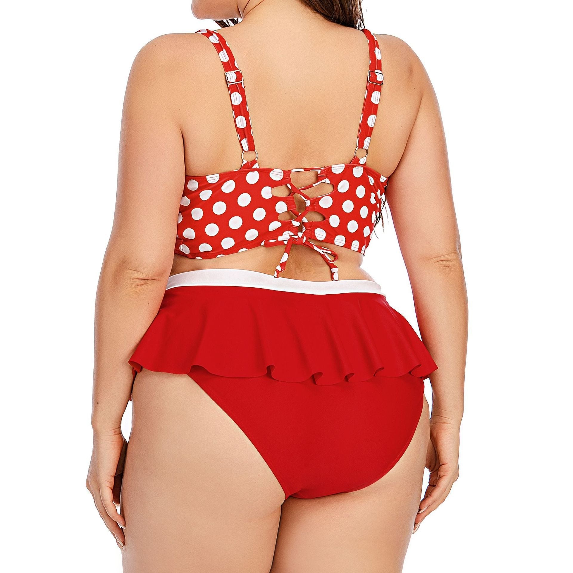 Large Plus Size Swimwear Female Push Up Bikini With Wave Women Bikini Set Two Pieces Swimsuit Bathing Suit Swim Beach Dress TEZZONMAART