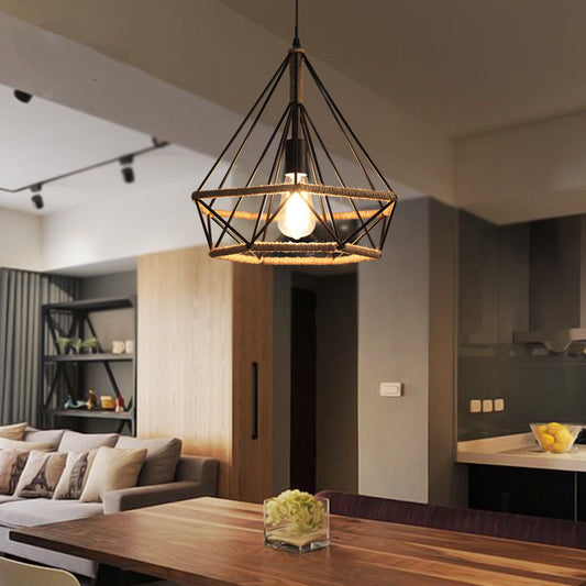 Lampada rustica in stile industriale, lampadario retrò