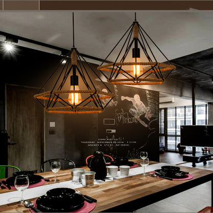 Lampada rustica in stile industriale, lampadario retrò