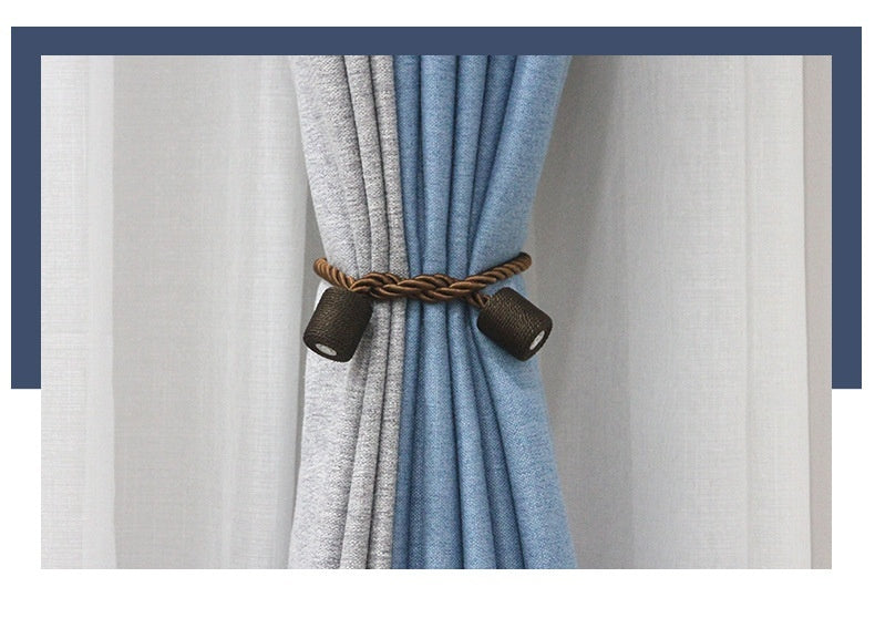 Cylindrical Curtain Bandage Magnetic Buckle Installation-free